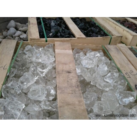 Szkło do gabionów lodowe kamień do ogrodu kruszywa gawlik