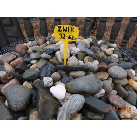 Żwir rzeczny mix kolorów 32-70mm kamień do ogrodu kruszywa gawlik
