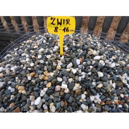 Żwir rzeczny mix kolorów 8-16mm kamień do ogrodu kruszywa gawlik