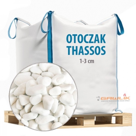 Biały Kamień Ozdobny Thassos 1-3cm Big Bag
