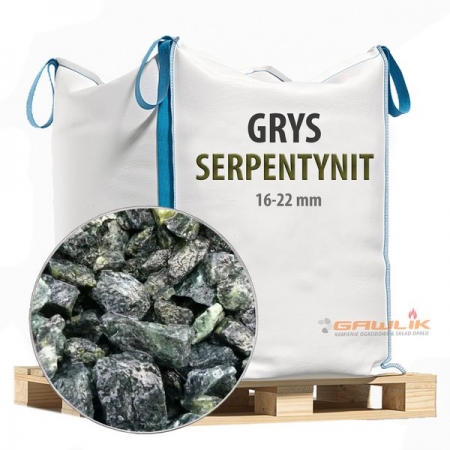 Zielony Grys Serpentynit  16-22mm Big Bag