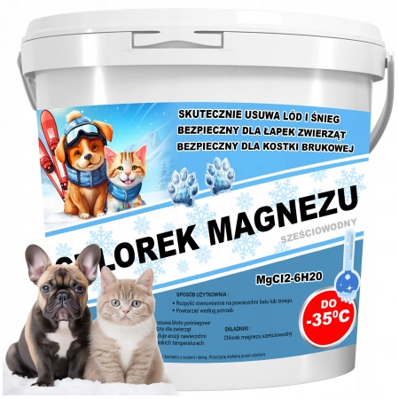 Chlorek Magnezu Sól Drogowa 10l 8 kg